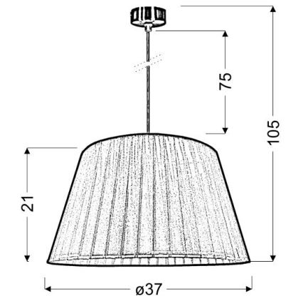 Lustr na lanku TIZIANO 1xE27/60W/230V růžová