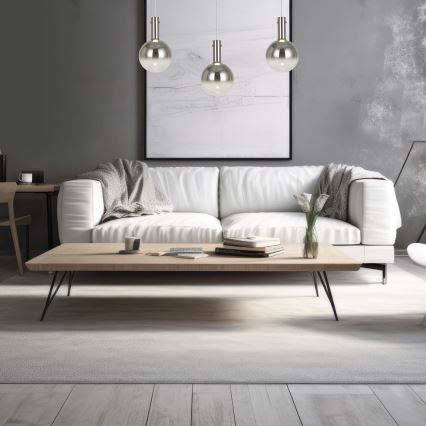 Lustr na lanku TORONTO 1xGU10/8W/230V lesklý chrom