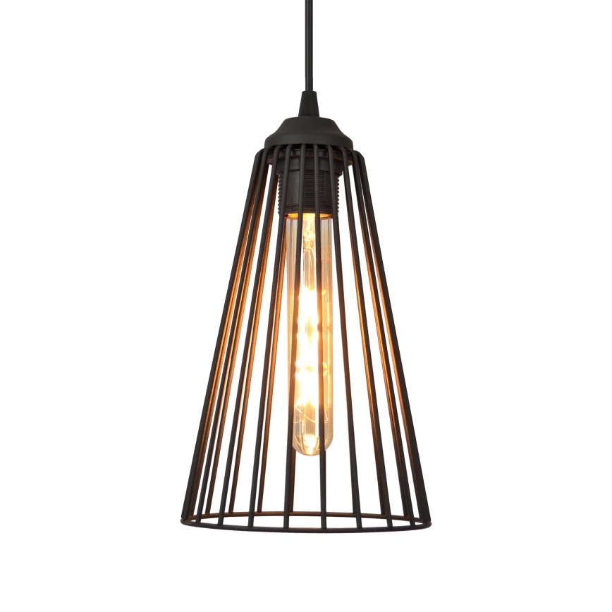 Lustr na lanku TORRI 1xE27/15W/230V pr. 16 cm černá
