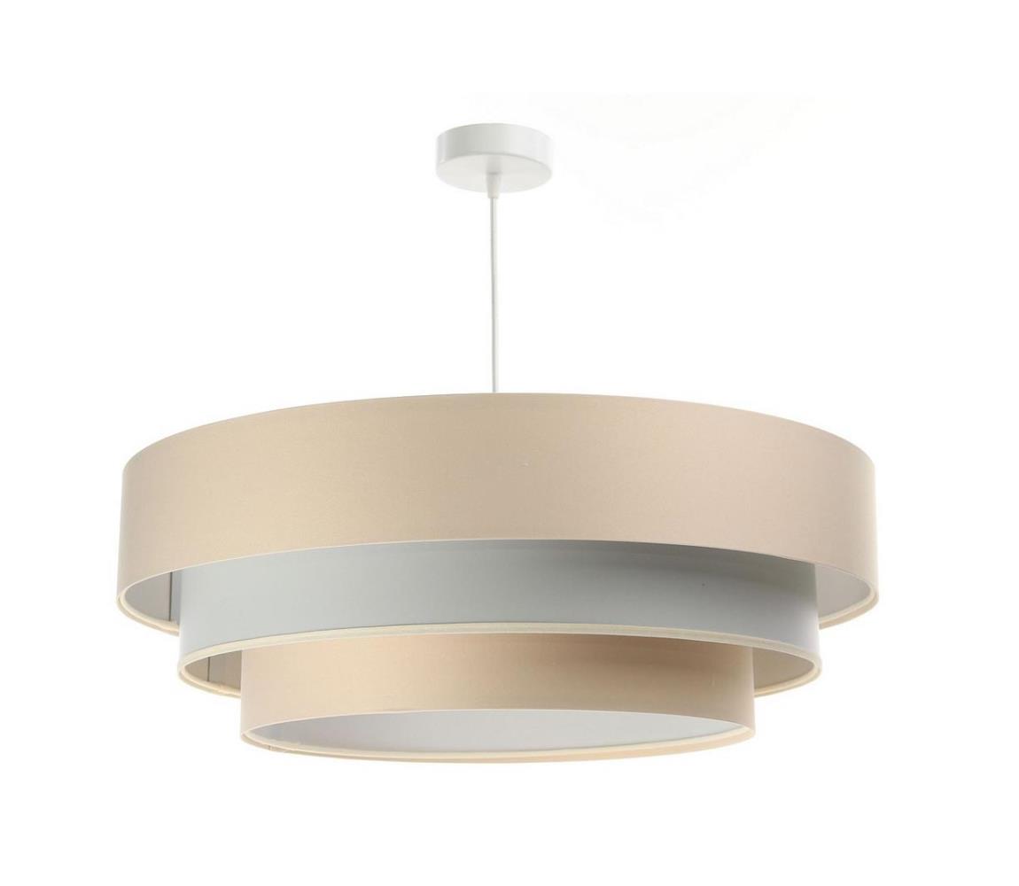 BPS Koncept Lustr na lanku TRINITI 1xE27/60W/230V béžová/šedá BS0348