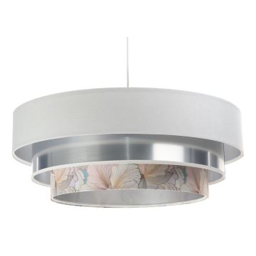 Lustr na lanku TRINITI 1xE27/60W/230V bílá/lesklý chrom
