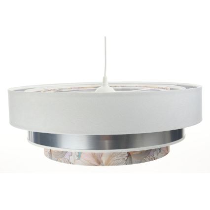 Lustr na lanku TRINITI 1xE27/60W/230V bílá/lesklý chrom
