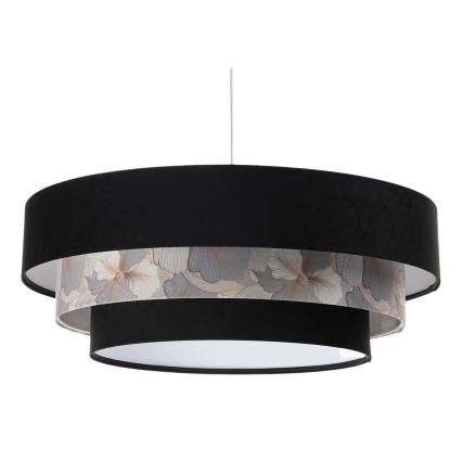 Lustr na lanku TRINITI 1xE27/60W/230V černá/šedá