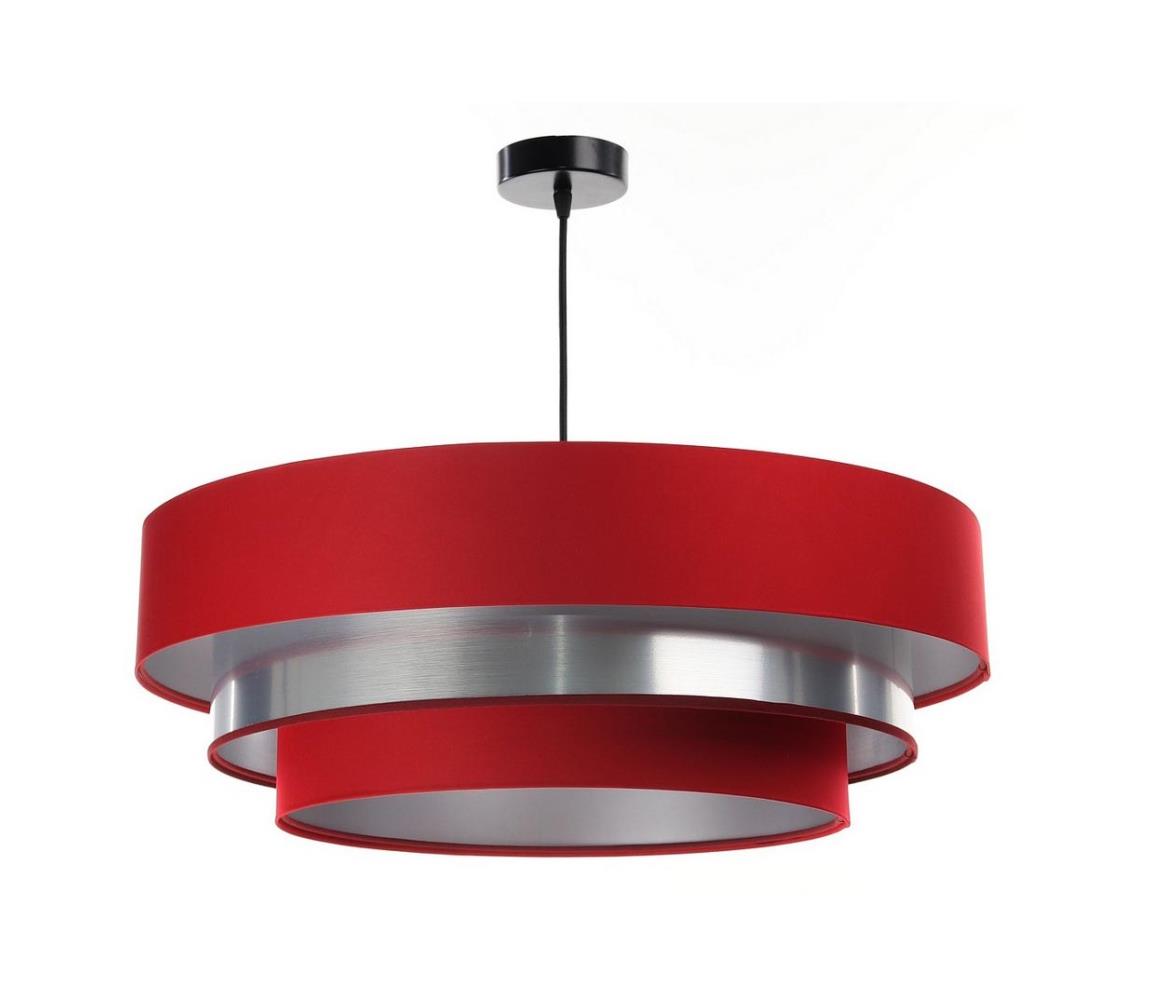 BPS Koncept Lustr na lanku TRINITI 1xE27/60W/230V červená/chrom BS0336