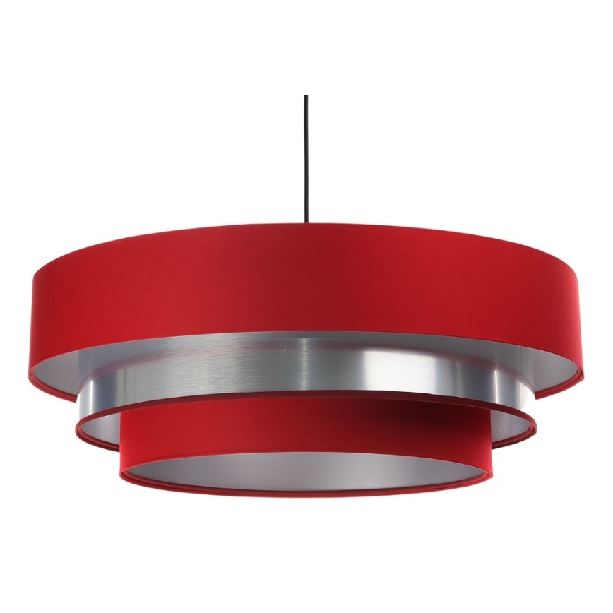 Lustr na lanku TRINITI 1xE27/60W/230V červená/lesklý chrom