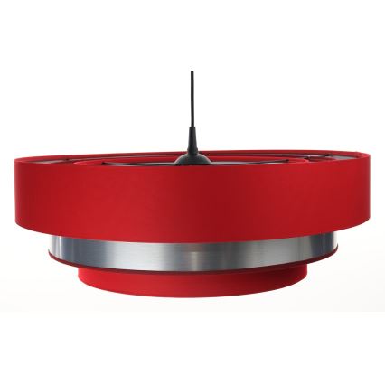 Lustr na lanku TRINITI 1xE27/60W/230V červená/lesklý chrom