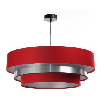 Lustr na lanku TRINITI 1xE27/60W/230V červená/lesklý chrom