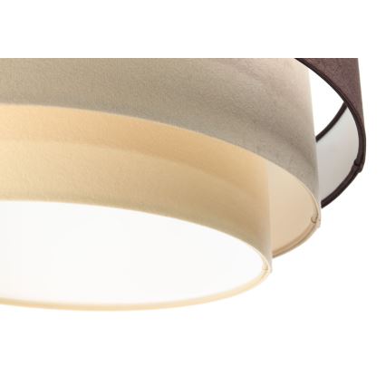 Lustr na lanku TRINITI 1xE27/60W/230V hnědá/béžová