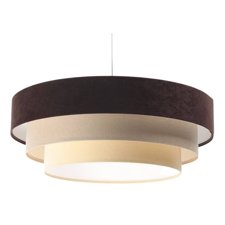 Lustr na lanku TRINITI 1xE27/60W/230V hnědá/béžová