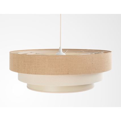 Lustr na lanku TRINITI 1xE27/60W/230V pr. 40 cm béžová/krémová