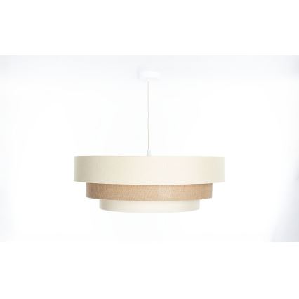 Lustr na lanku TRINITI 1xE27/60W/230V pr. 40 cm krémová/béžová