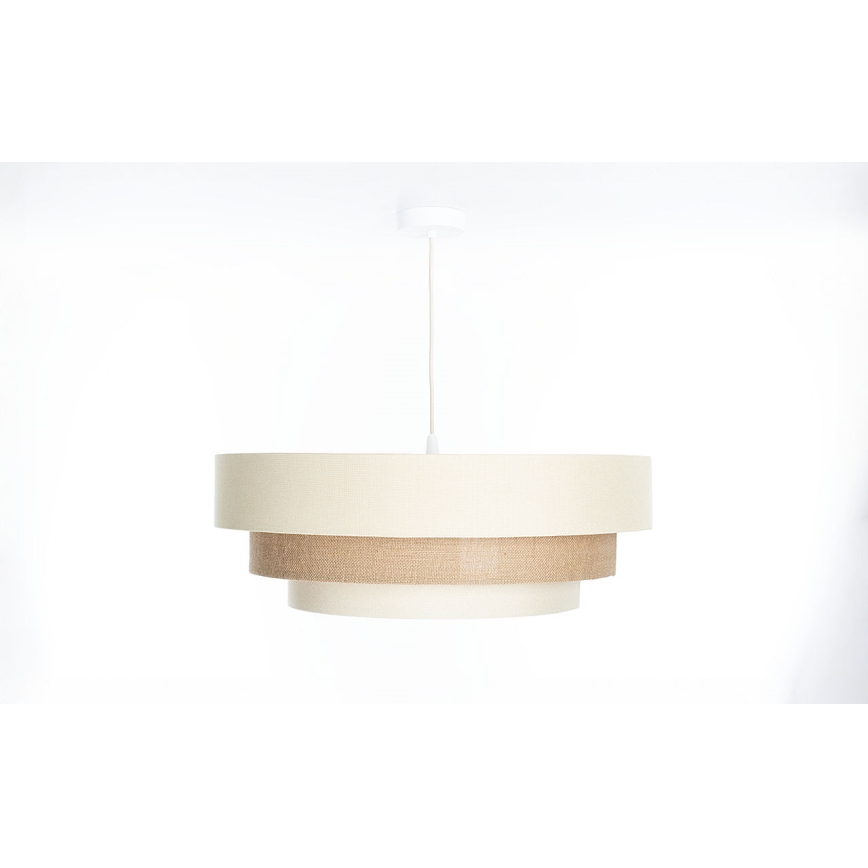 Lustr na lanku TRINITI 1xE27/60W/230V pr. 40 cm krémová/béžová