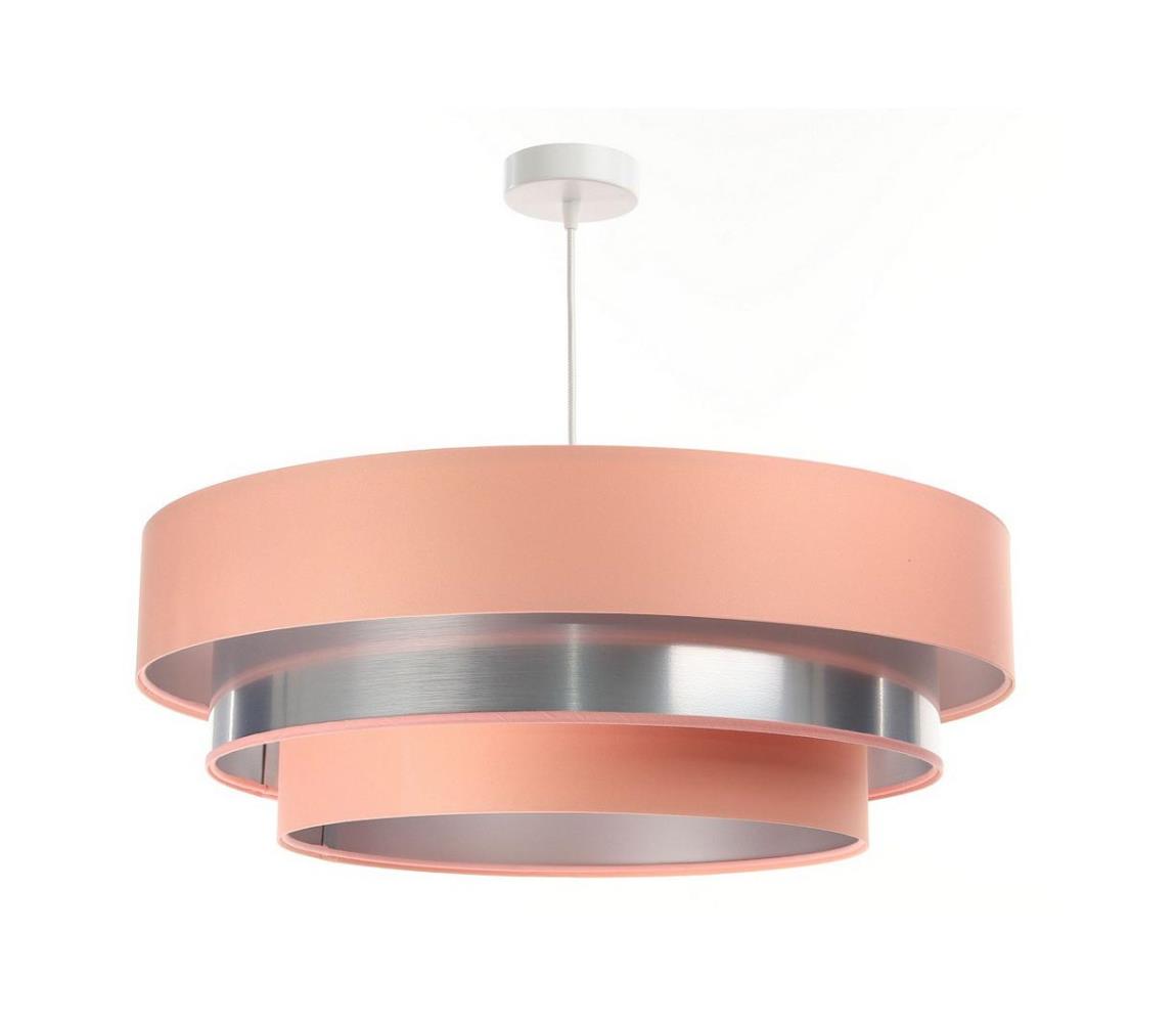 BPS Koncept Lustr na lanku TRINITI 1xE27/60W/230V růžová/chrom BS0341