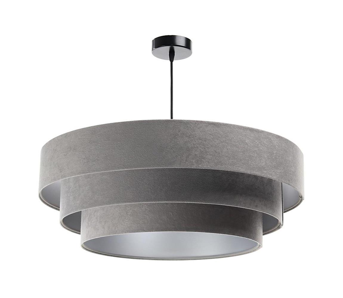 BPS Koncept Lustr na lanku TRINITI 1xE27/60W/230V šedá/stříbrná BS0313