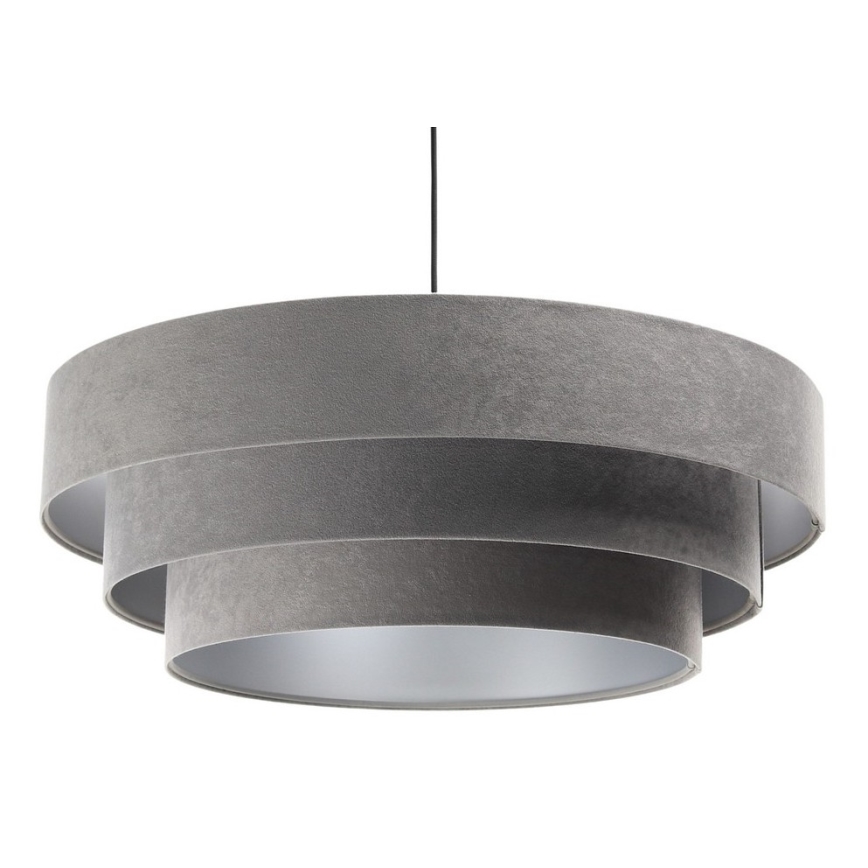 Lustr na lanku TRINITI 1xE27/60W/230V šedá/stříbrná