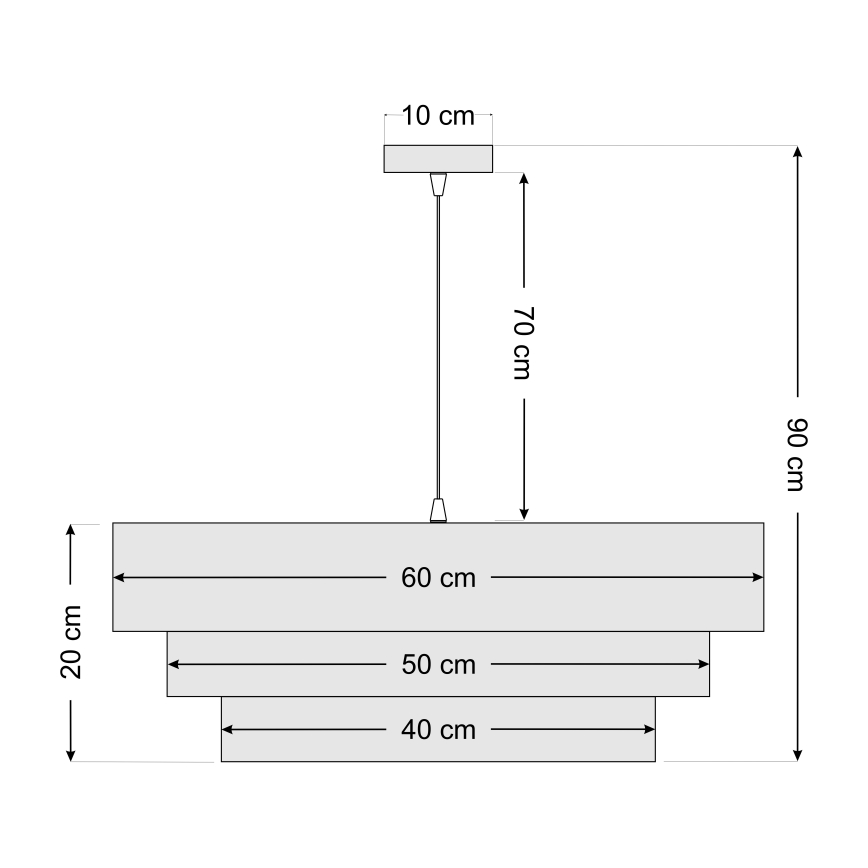 Lustr na lanku TRINITI 1xE27/60W/230V šedá/stříbrná