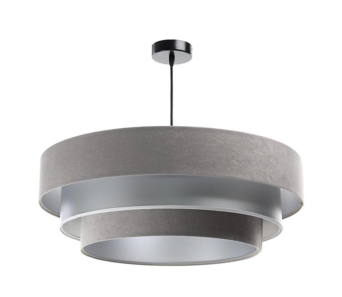 BPS Koncept Lustr na lanku TRINITI 1xE27/60W/230V šedá/stříbrná BS0323