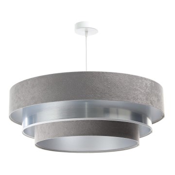 Lustr na lanku TRINITI 1xE27/60W/230V šedá/stříbrná