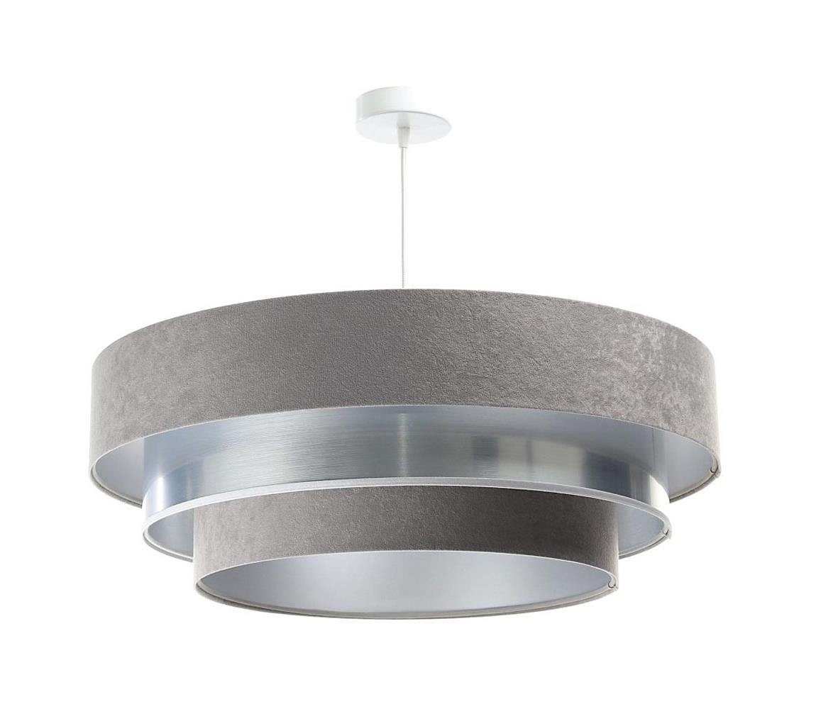 BPS Koncept Lustr na lanku TRINITI 1xE27/60W/230V šedá/stříbrná BS0327