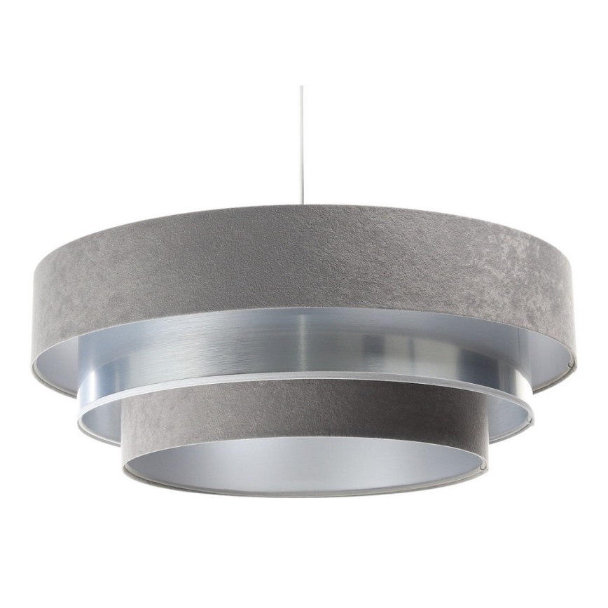 Lustr na lanku TRINITI 1xE27/60W/230V šedá/stříbrná