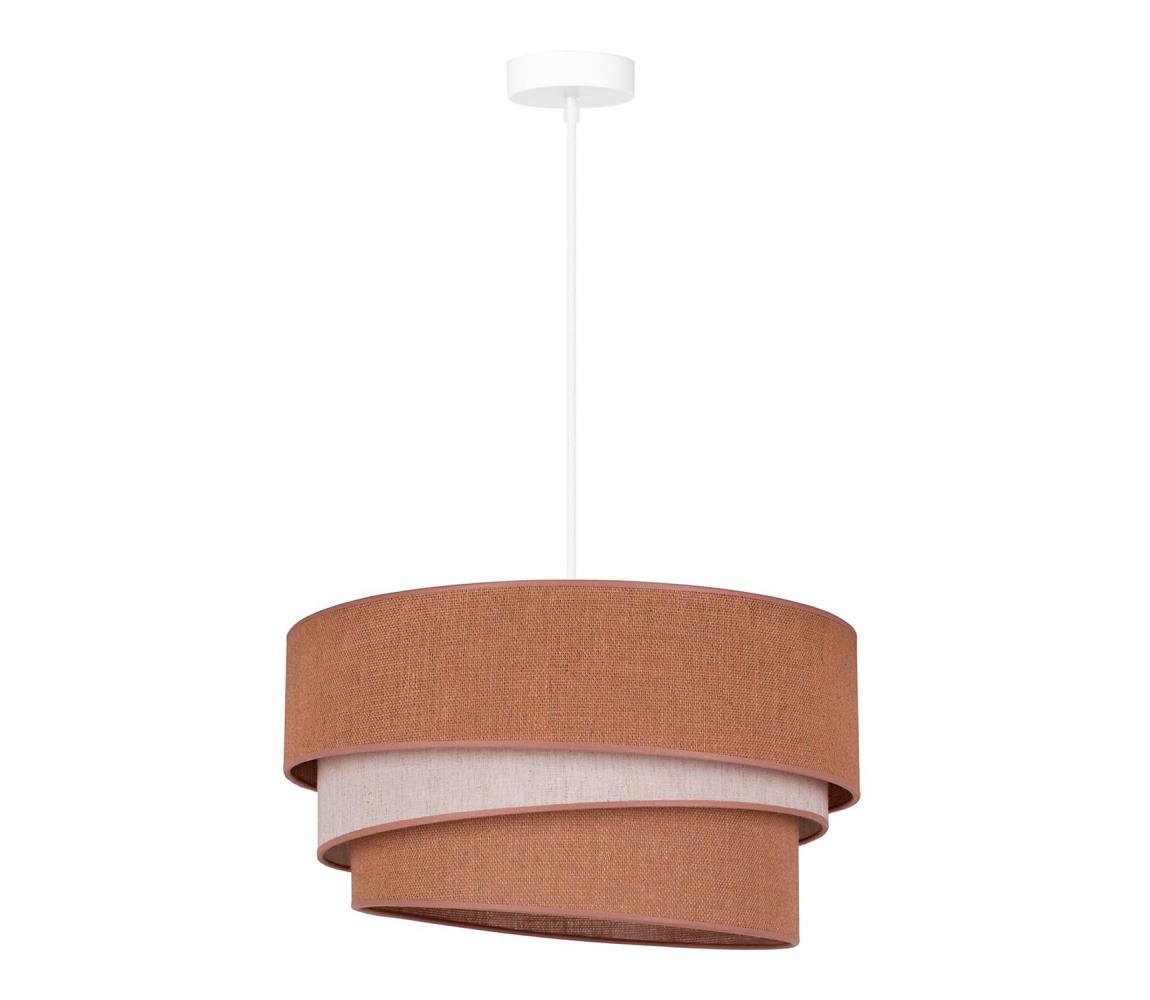 Duolla Lustr na lanku TRIO 1xE27/15W/230V hnědá/béžová DU82935