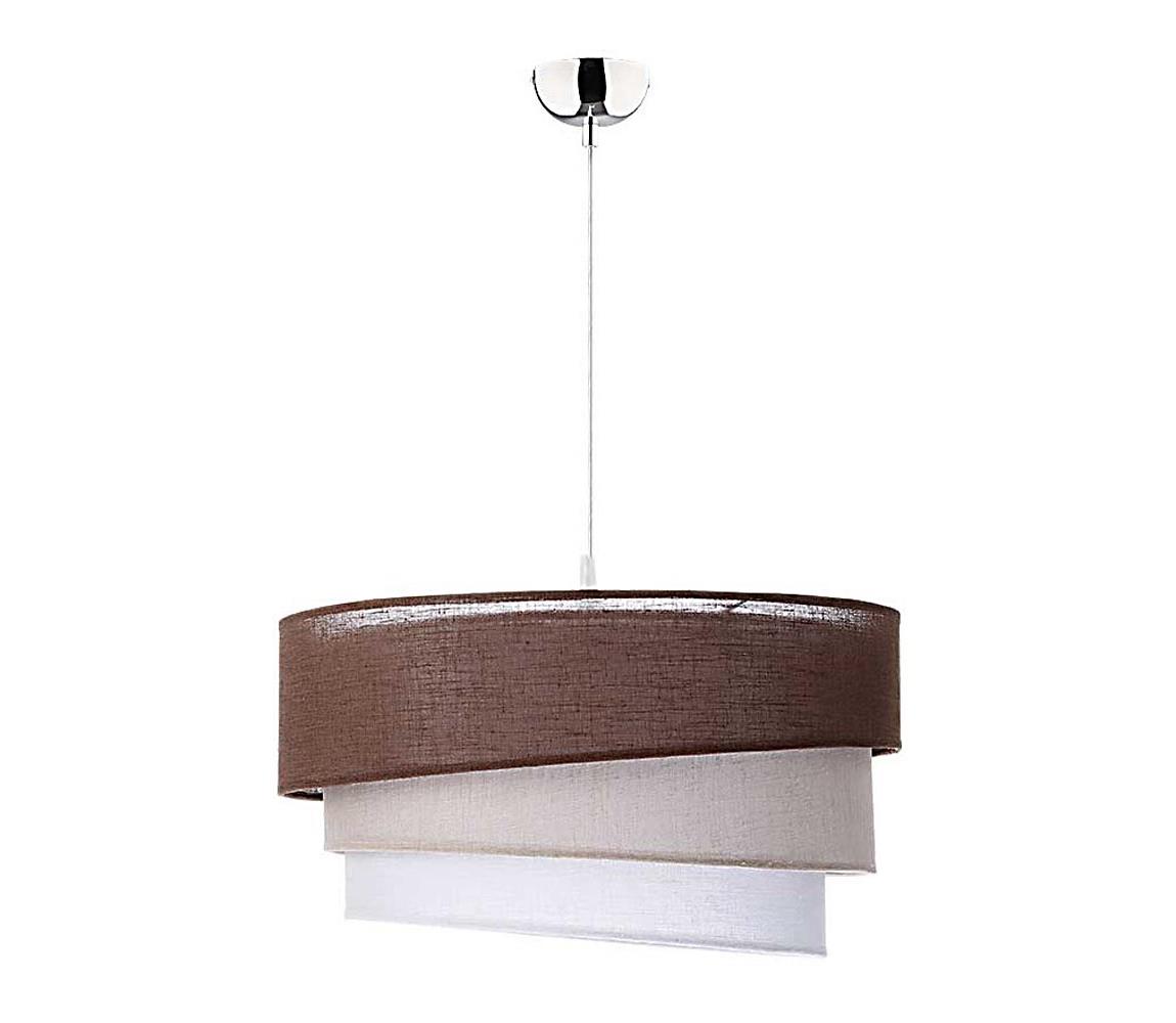 Duolla Lustr na lanku TRIO 1xE27/40W/230V hnědá/šedá DU7033