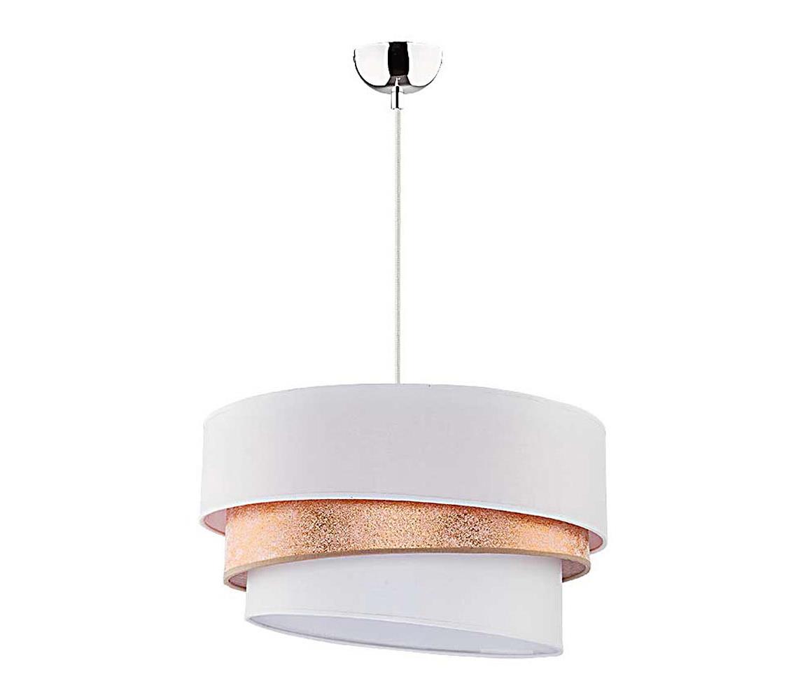 Duolla Lustr na lanku TRIO 1xE27/40W/230V zlatá/bílá DU7845