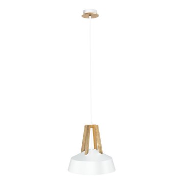 Lustr na lanku TRIXI 1xE27/60W/230V bílá/hnědá