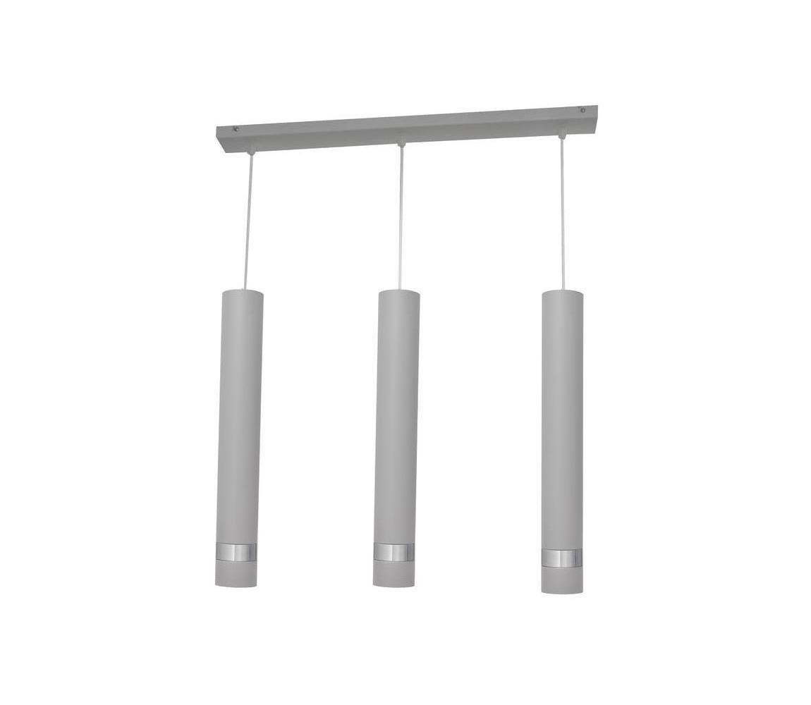 Helam Lustr na lanku TUBA 3xGU10/6,5W/230V šedá/matný chrom HE1293