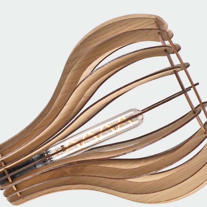 Lustr na lanku TUCCI 1xE27/60W/230V pr. 29 cm dub