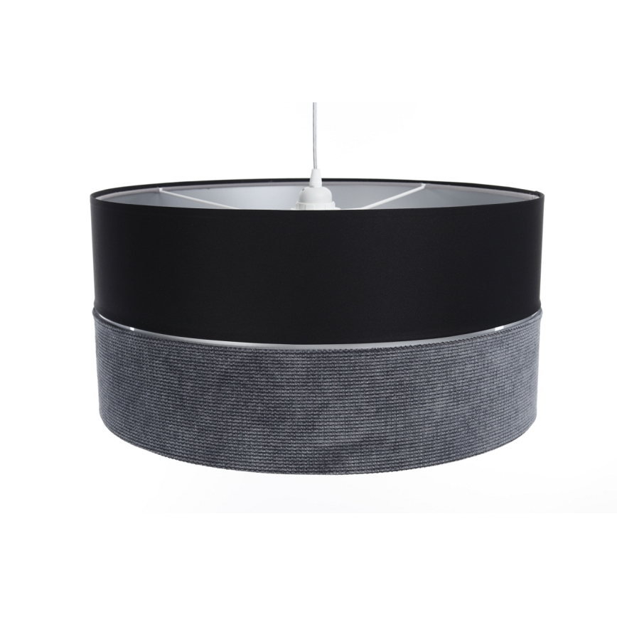Lustr na lanku TWIST 1xE27/60W/230V černá/šedá/stříbrná