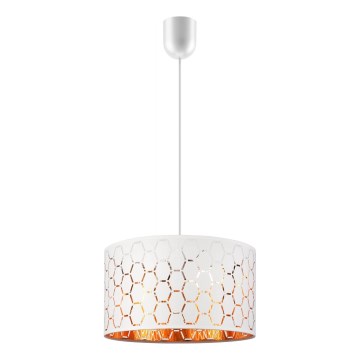 Lustr na lanku ULLE 1xE27/15W/230V bílá