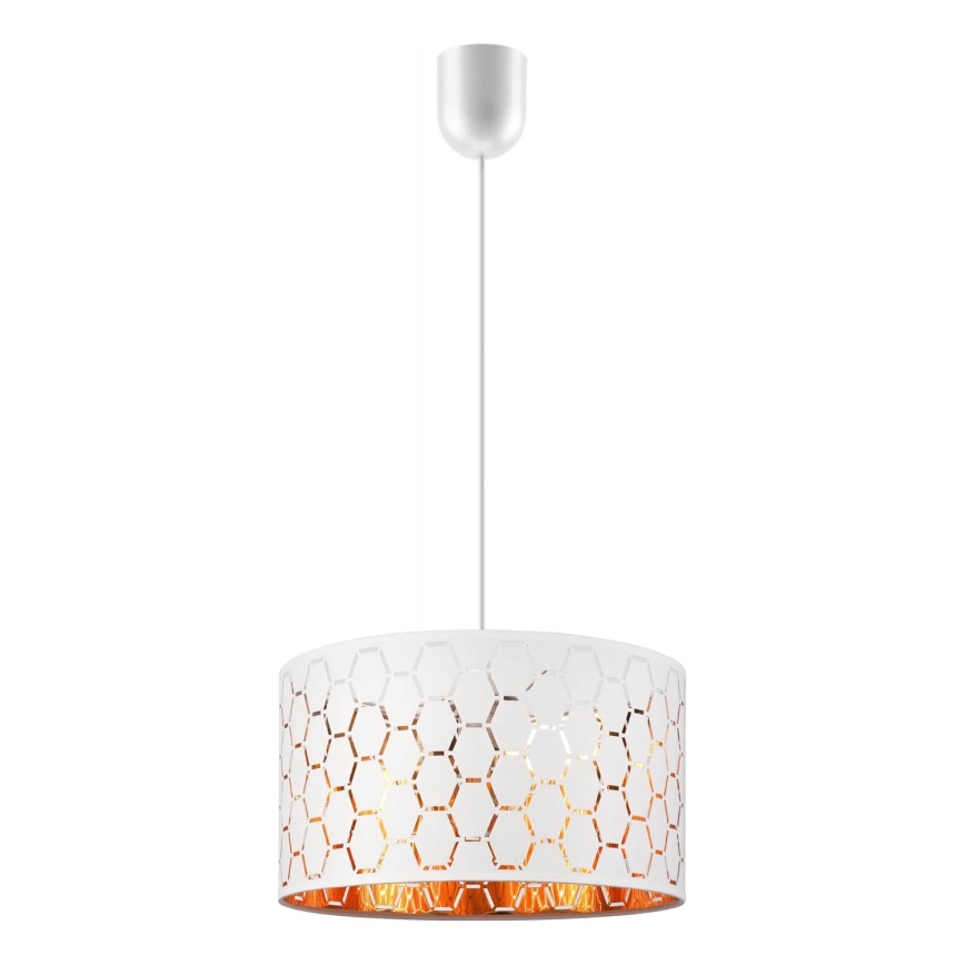 Lustr na lanku ULLE 1xE27/15W/230V bílá