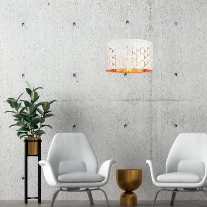 Lustr na lanku ULLE 1xE27/15W/230V bílá