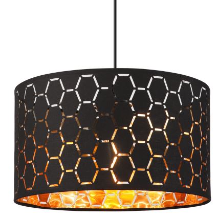 Lustr na lanku ULLE 1xE27/15W/230V černá