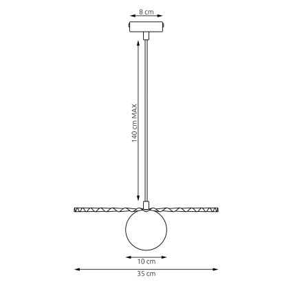 Lustr na lanku UMBRA 1xG9/8W/230V béžová