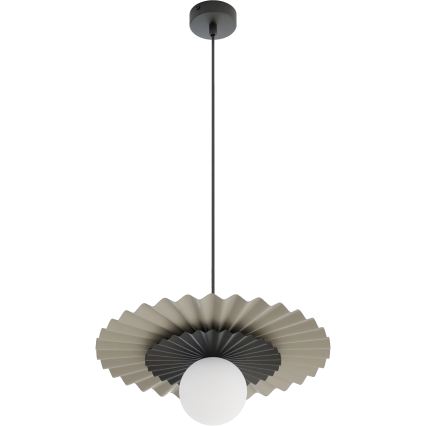 Lustr na lanku UMBRA 1xG9/8W/230V černá/béžová