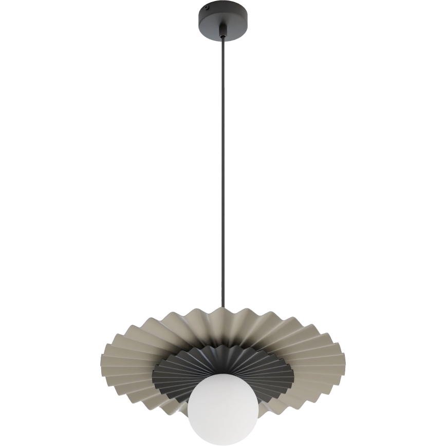 Lustr na lanku UMBRA 1xG9/8W/230V černá/béžová