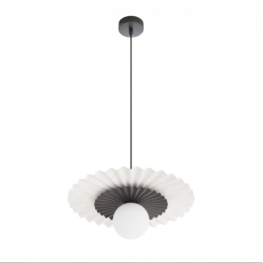Lustr na lanku UMBRA 1xG9/8W/230V černá/bílá