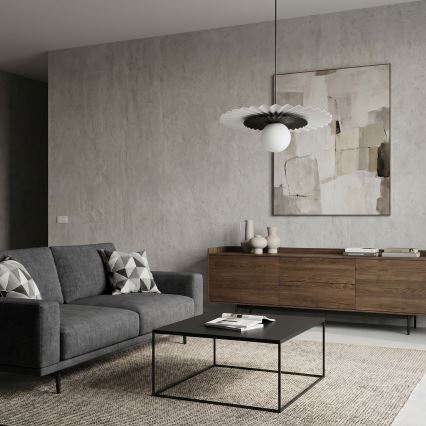 Lustr na lanku UMBRA 1xG9/8W/230V černá/bílá