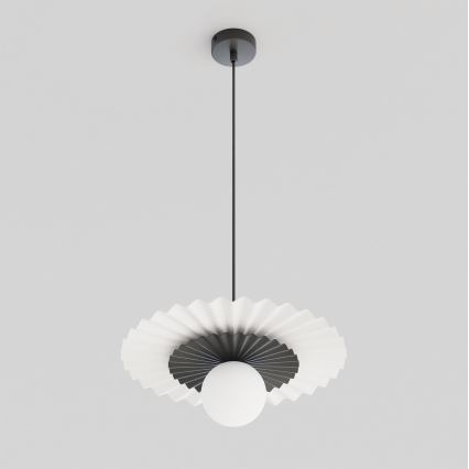 Lustr na lanku UMBRA 1xG9/8W/230V černá/bílá