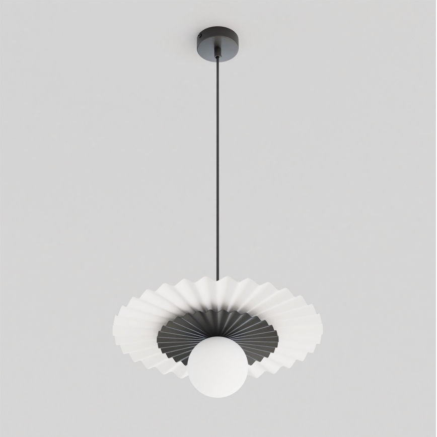 Lustr na lanku UMBRA 1xG9/8W/230V černá/bílá