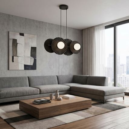 Lustr na lanku UMBRA 4xG9/8W/230V černá