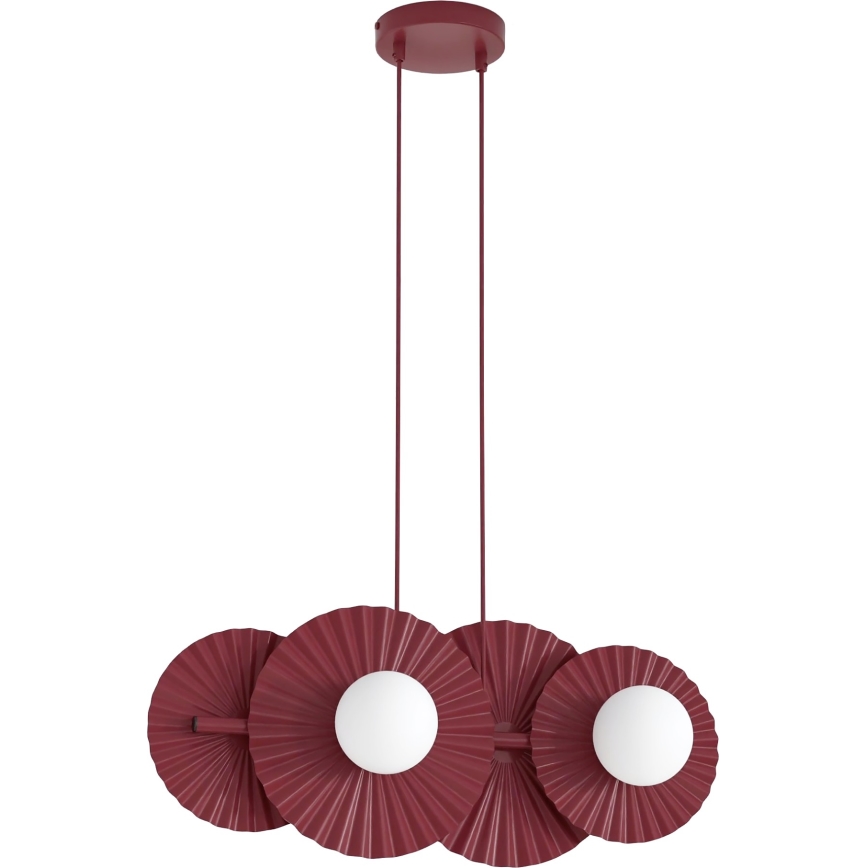 Lustr na lanku UMBRA 4xG9/8W/230V červená