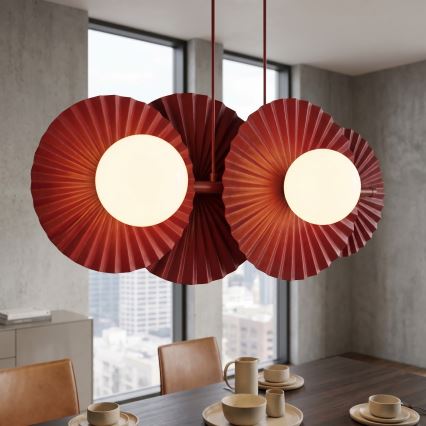 Lustr na lanku UMBRA 4xG9/8W/230V červená