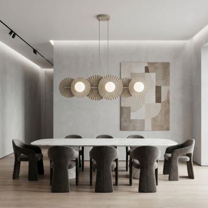 Lustr na lanku UMBRA 6xG9/8W/230V béžová