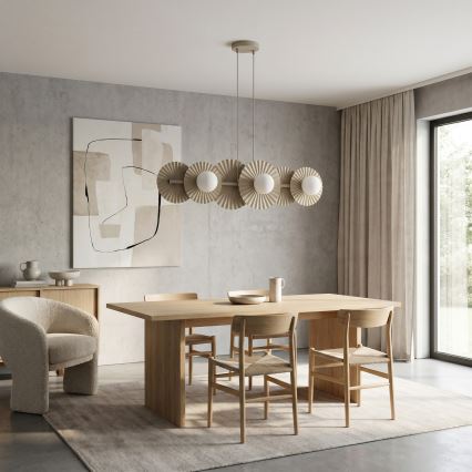 Lustr na lanku UMBRA 6xG9/8W/230V béžová
