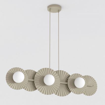 Lustr na lanku UMBRA 6xG9/8W/230V béžová