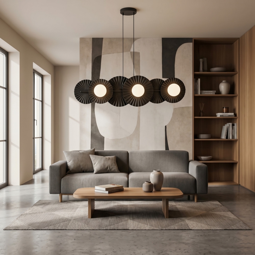 Lustr na lanku UMBRA 6xG9/8W/230V černá