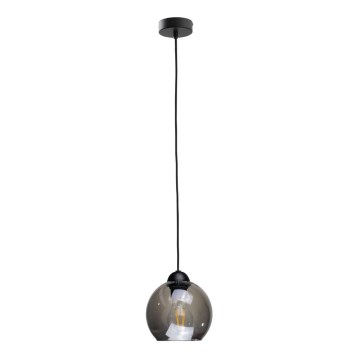 Lustr na lanku UNO 1xE27/60W/230V černá/kouřová